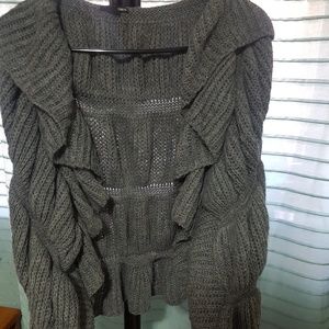 Gray cardigan